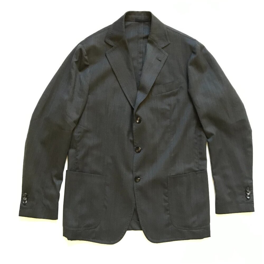 Sartorio Napoli by Kiton Submariner Sport Coat Jacket Mens 50 38 Gray Wool Suit